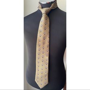 Ermenegildo Zegna 100% Silk Tie - tan/brown